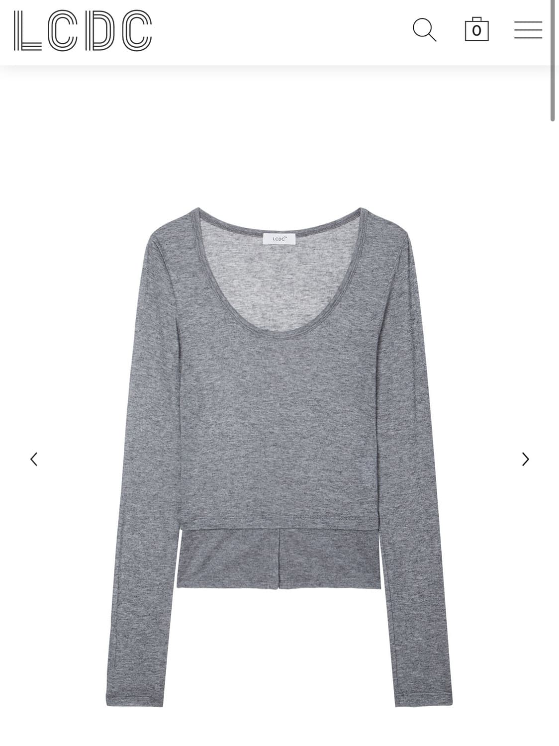 LCDC u-neck jersey top s 상품이미지1