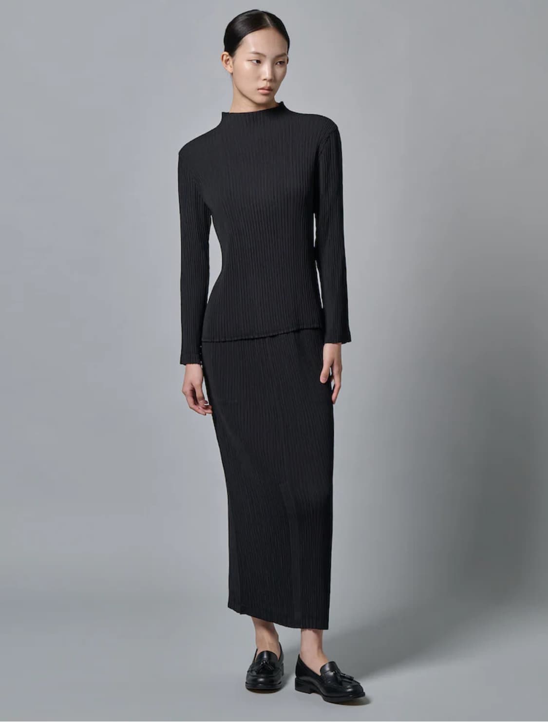 이세이미야케 해칭스커트 블랙 국내 매장 구입 상품이미지1