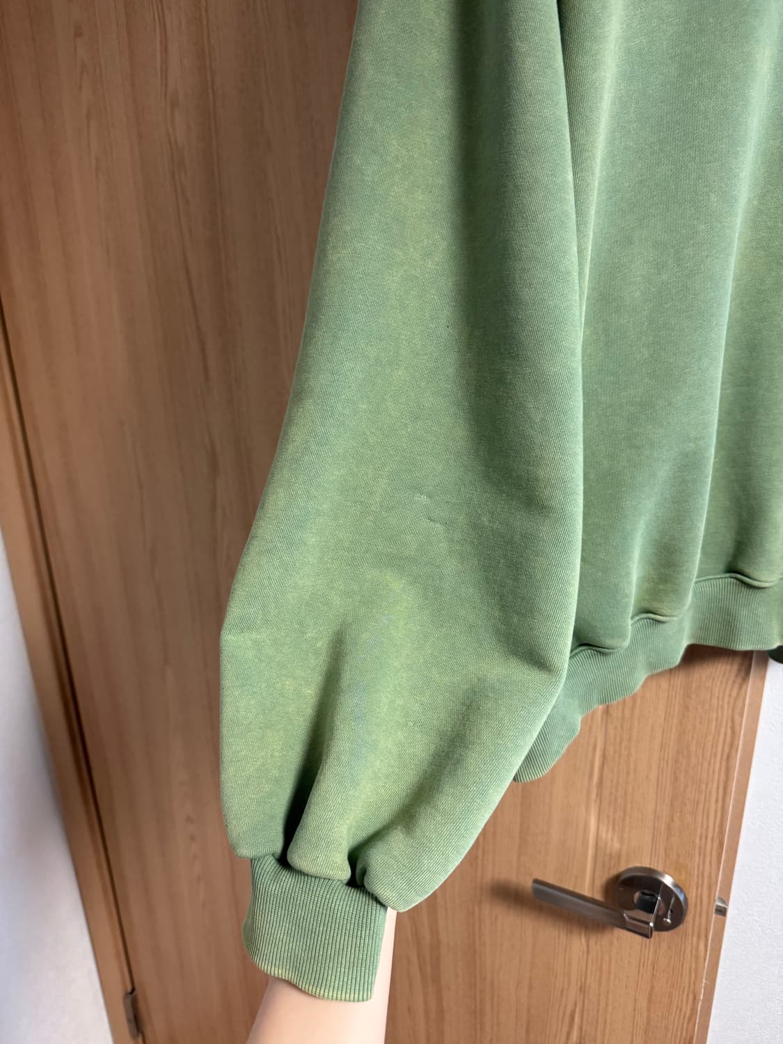 Openyy wide box hoodie 오픈와이와이 후드집업 그린 상품이미지5