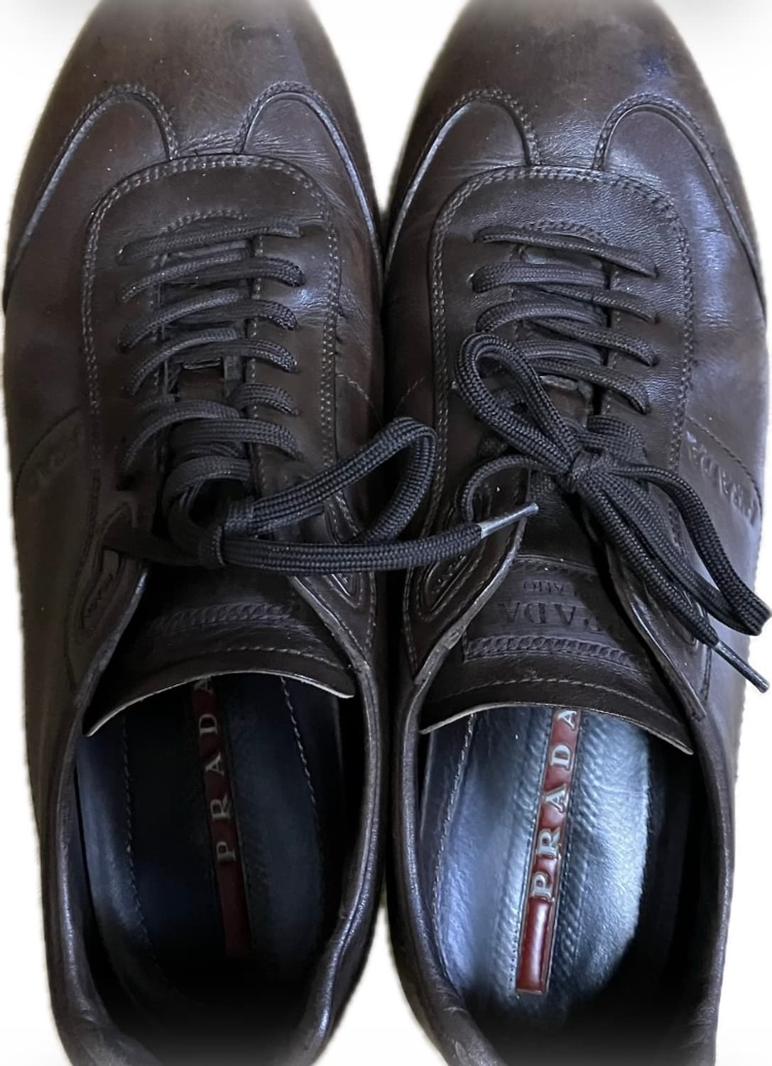 프라다 스포츠 레더 브라운 스니커즈 상품이미지4