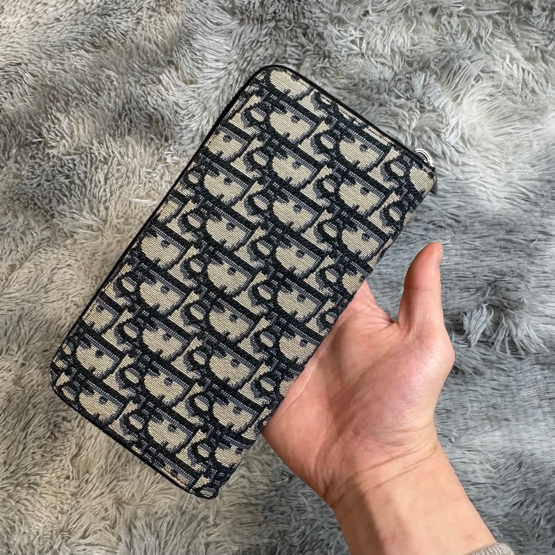 디올 오블리크 지퍼돌이 장지갑 베이지 상품이미지2