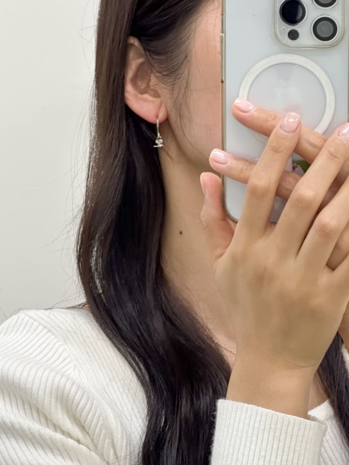 courreges / 꾸레쥬 실버925 로고 드롭 귀걸이 상품이미지10