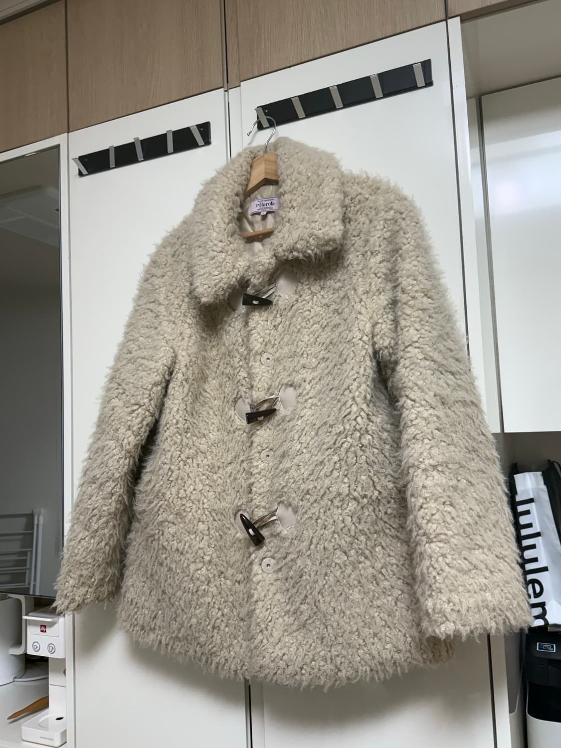 로라로라 퍼 더플 코트 베이지  상품이미지4