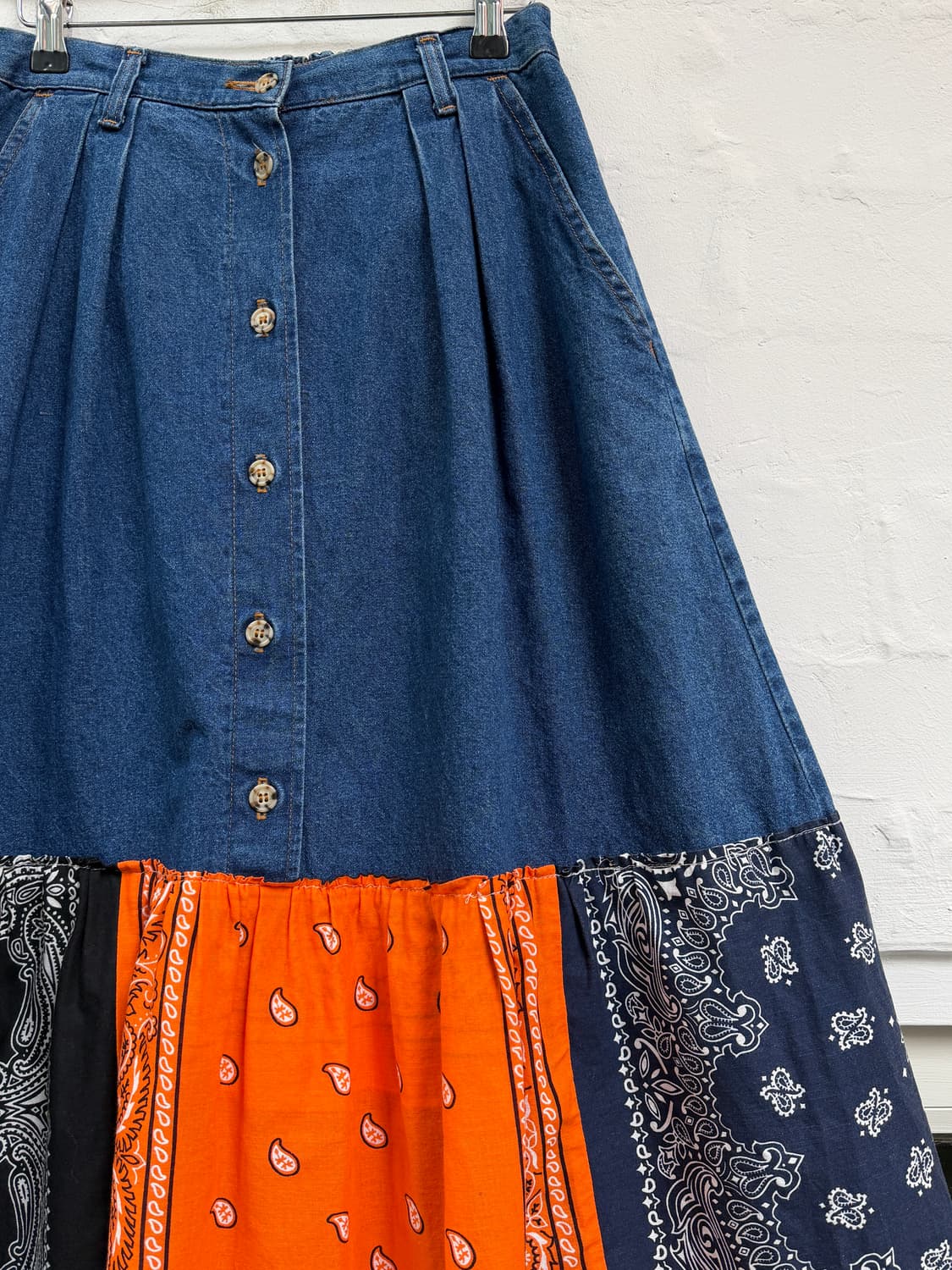 Panama boy 리메이크 반다나 패치워크 데님 스커트 10 상품이미지3