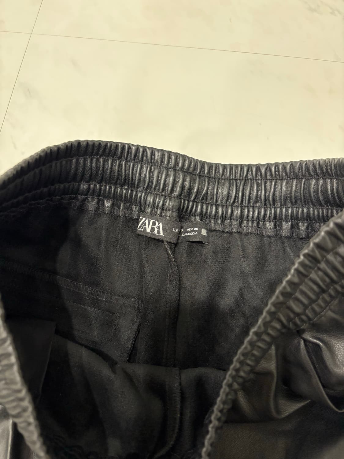 zara leather jogger pants(기모) 상품이미지3