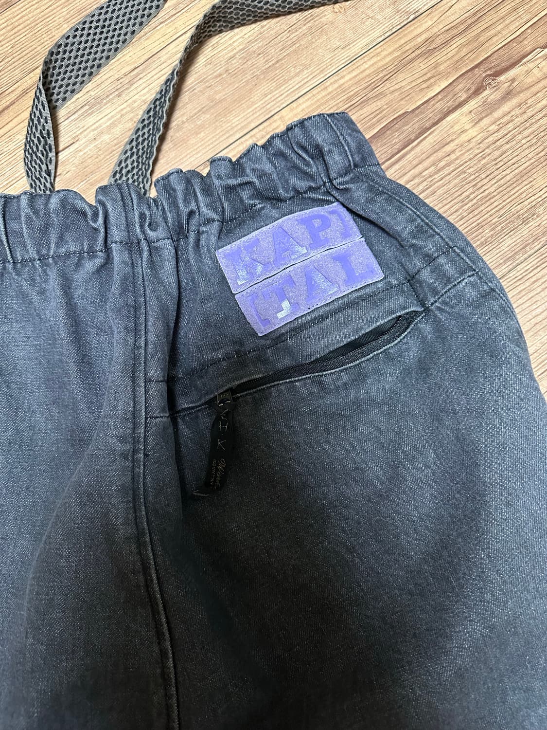 카피탈 14oz 데님 누벨 셔틀 팬츠 블랙 퍼플 상품이미지8