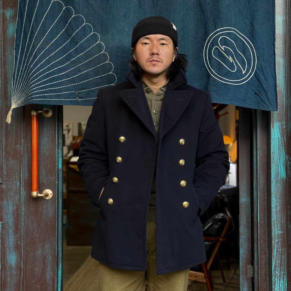 60's 독일 해군 더블 브레스트 피코트 18 상품이미지10