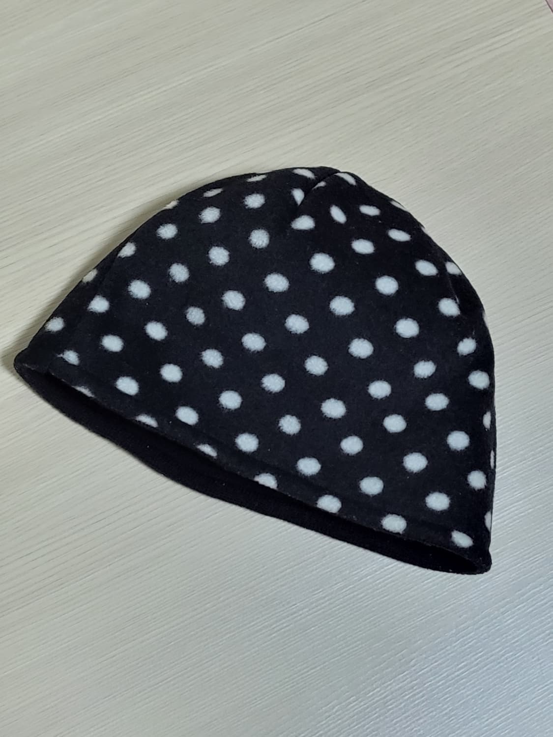 블랙업 플리스 도트 비니 상품이미지3