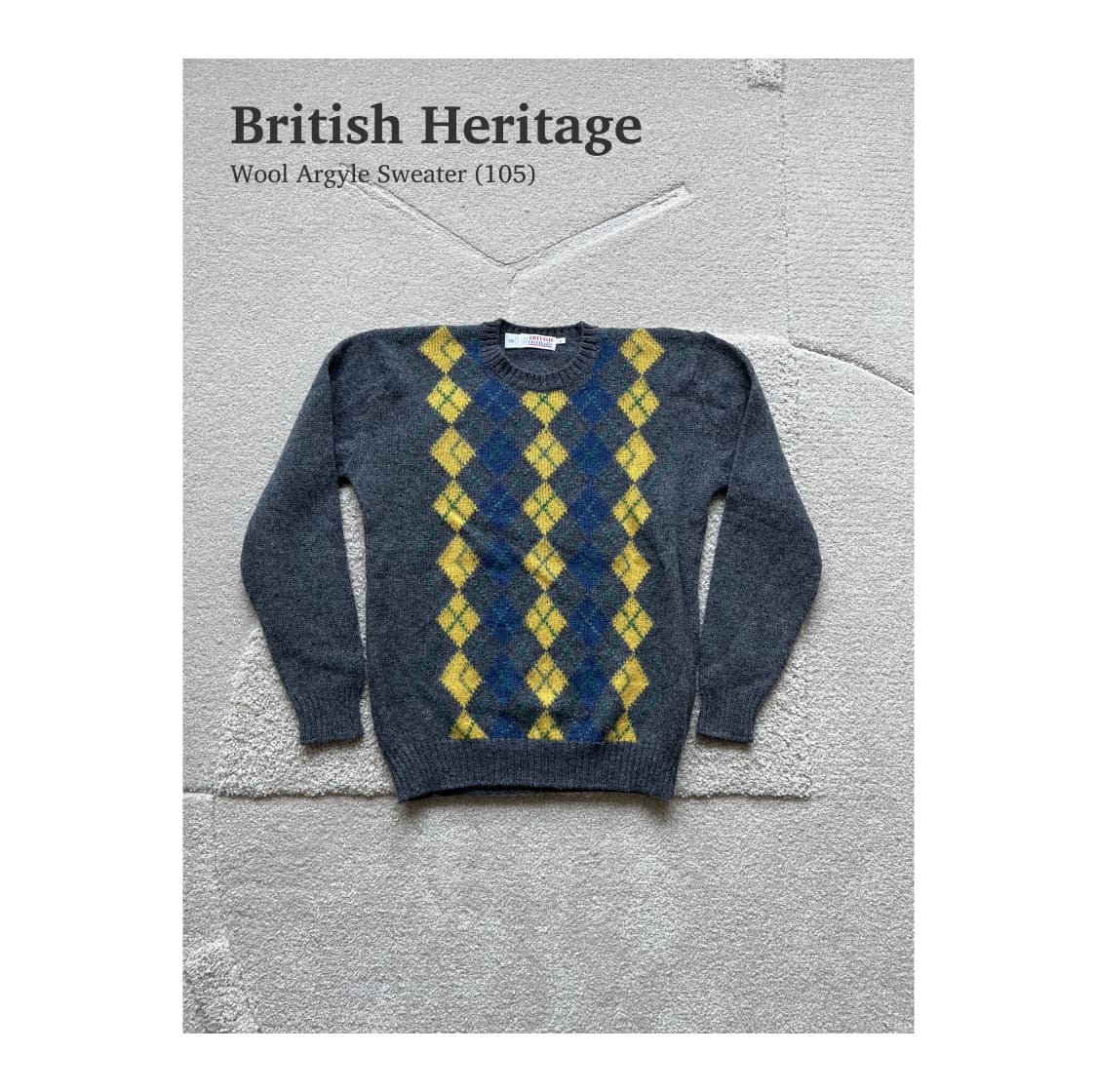 브리티시 헤리티지 울 아가일 스웨터 (103-105) 상품이미지1