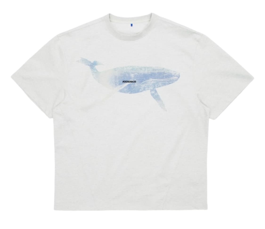 아더에러 블루 웨일 티셔츠 오트밀 XL 상품이미지1