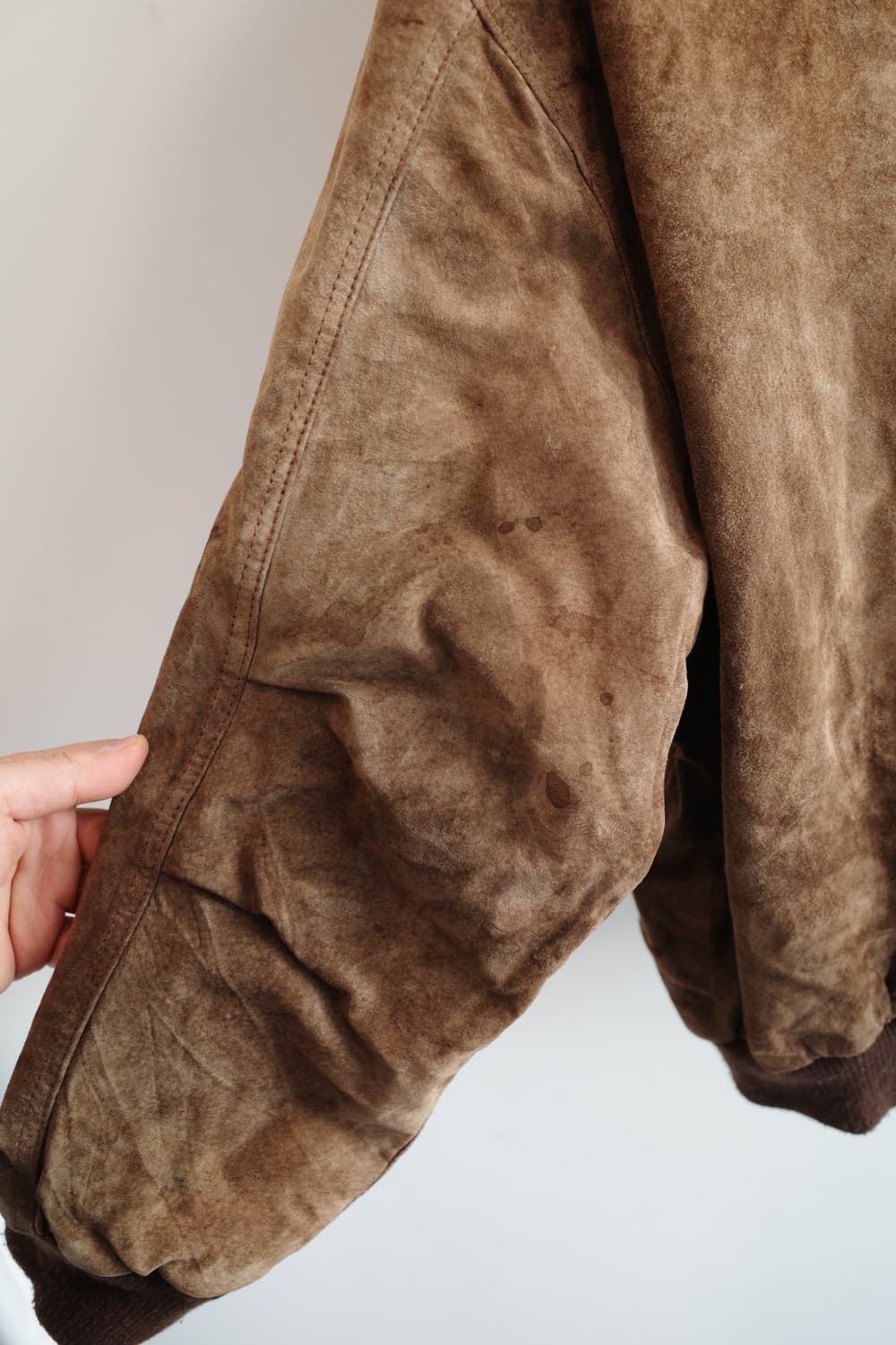 Japan brand 돈피레더 스웨이드 점퍼 상품이미지9