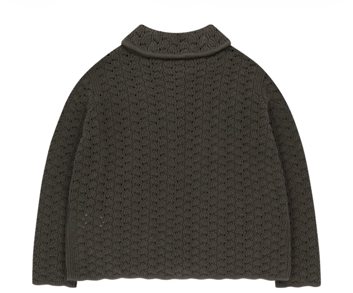 코이세이오 웨이브 니트 가디건 브라운 상품이미지2