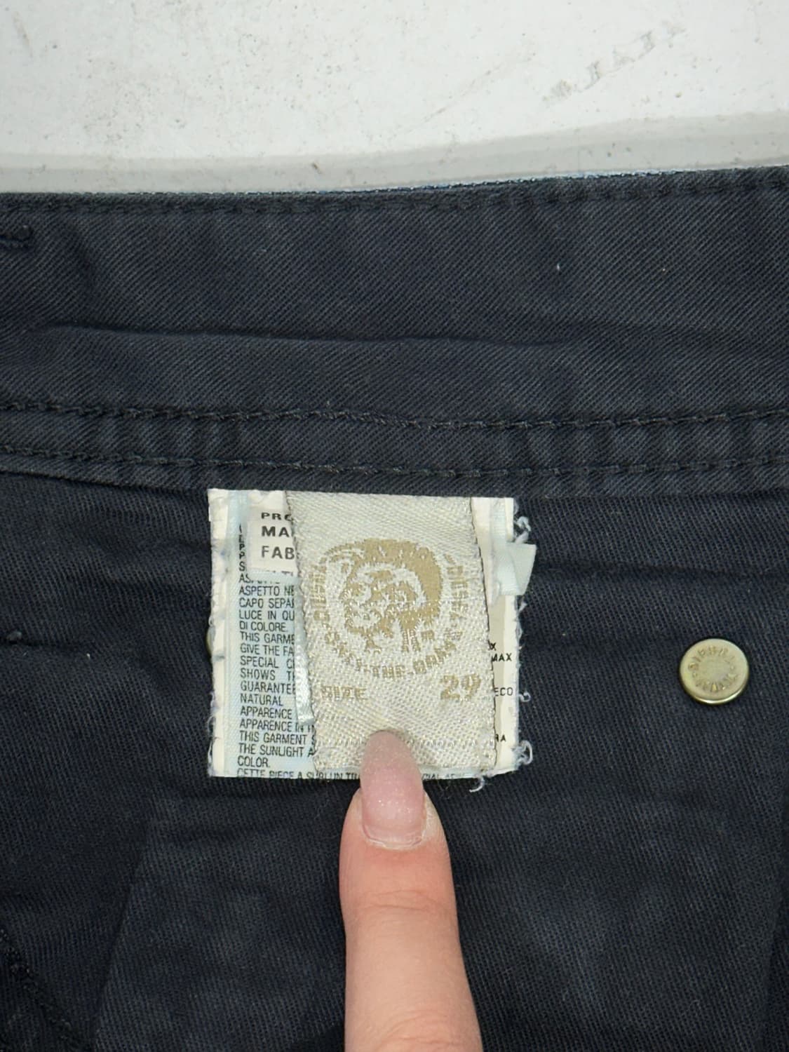 디젤 중청 와이드 워싱 데님 팬츠 청바지  상품이미지8