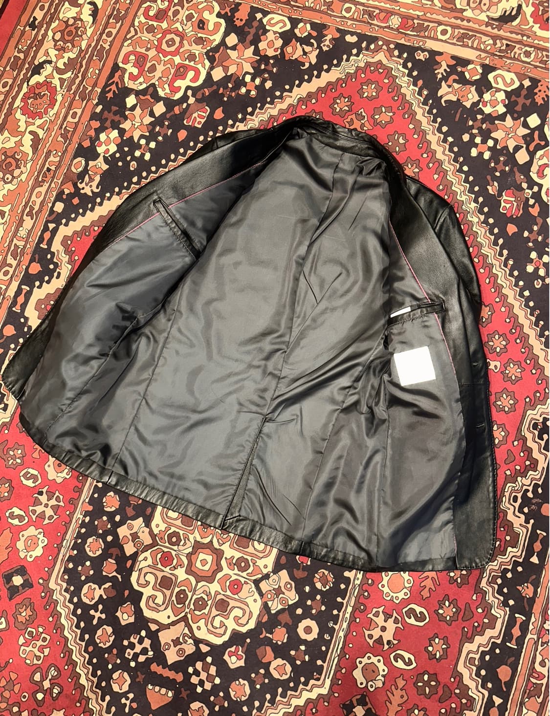 ( M-L ) 가죽마이 블레이져 가죽블레이저 레더자켓 가죽카코트 상품이미지4