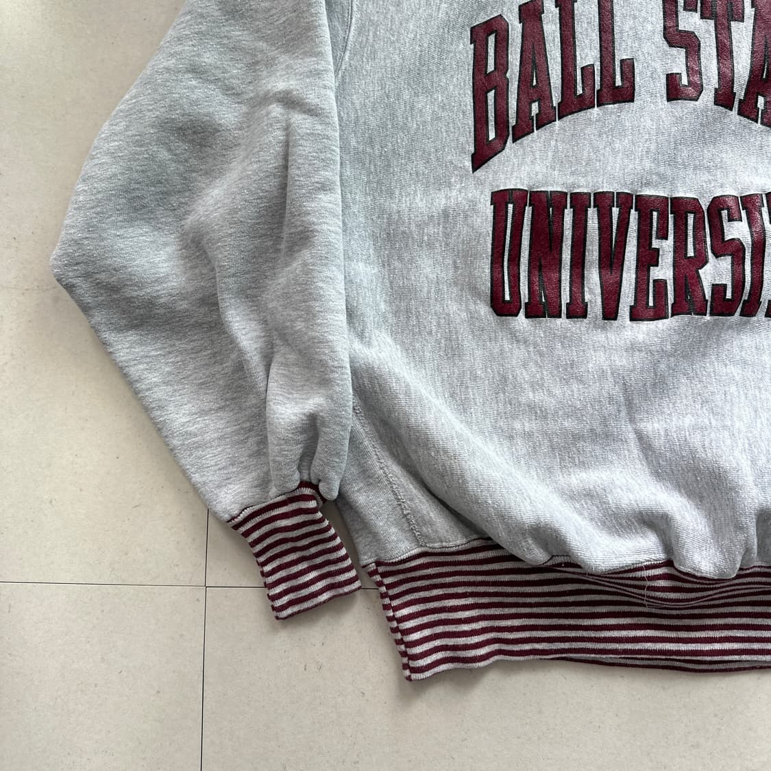 90s USA MVP 리버스위브 볼스테이트 맨투맨 XL 상품이미지4