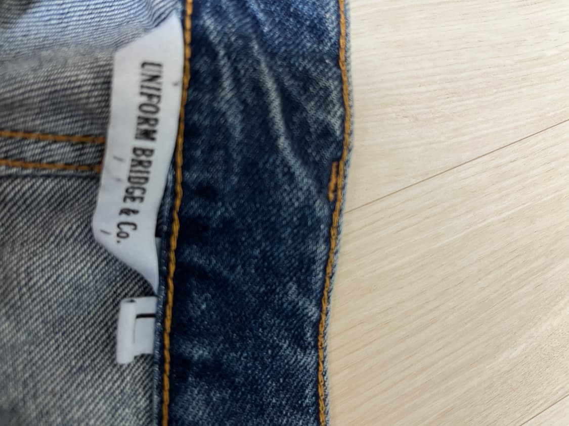 유니폼브릿지 wide one tuck denim indigo 청바지 중청 상품이미지5