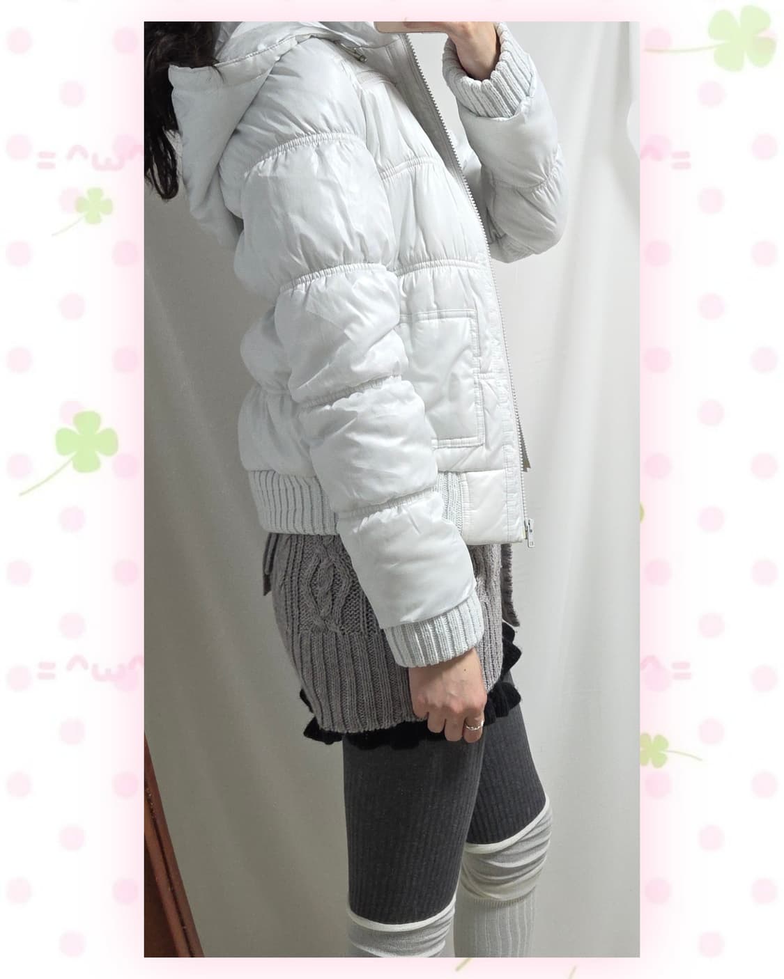 MANGO 하늘색 패딩 상품이미지3