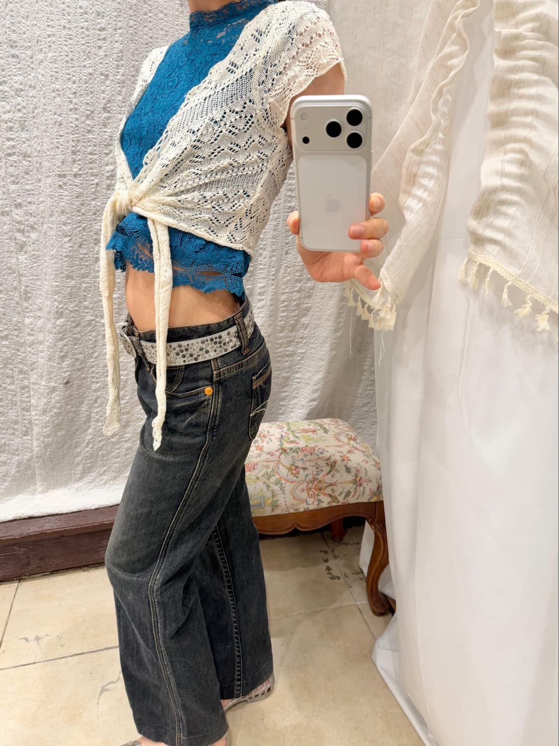 cropped chrochet knit cardigan 상품이미지4