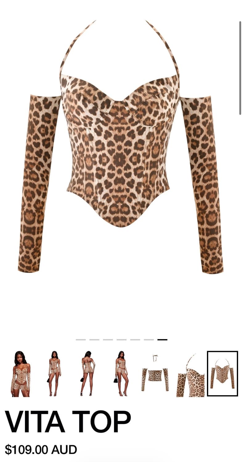 I am gia vita top 레오파드 홀터넥 탑 상품이미지2