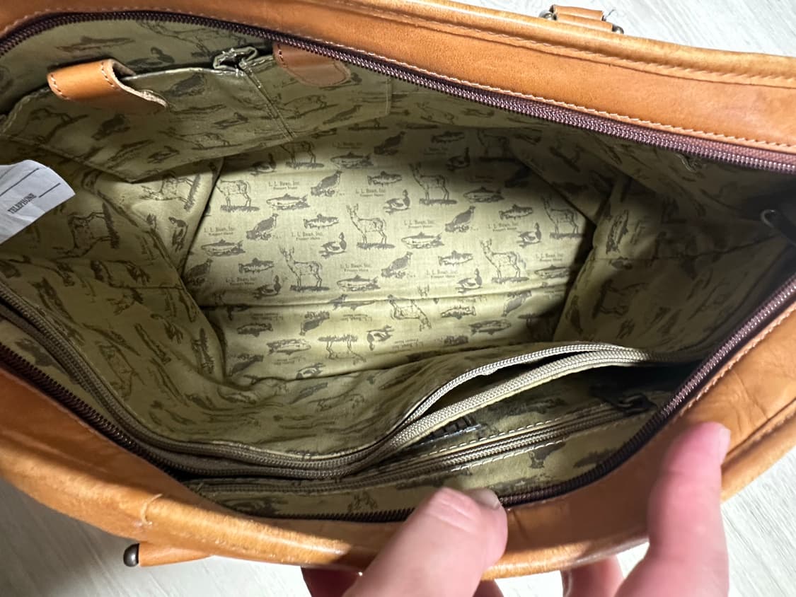 L.L.Bean 엘엘빈 카멜 베이지 레더 토트백 상품이미지5