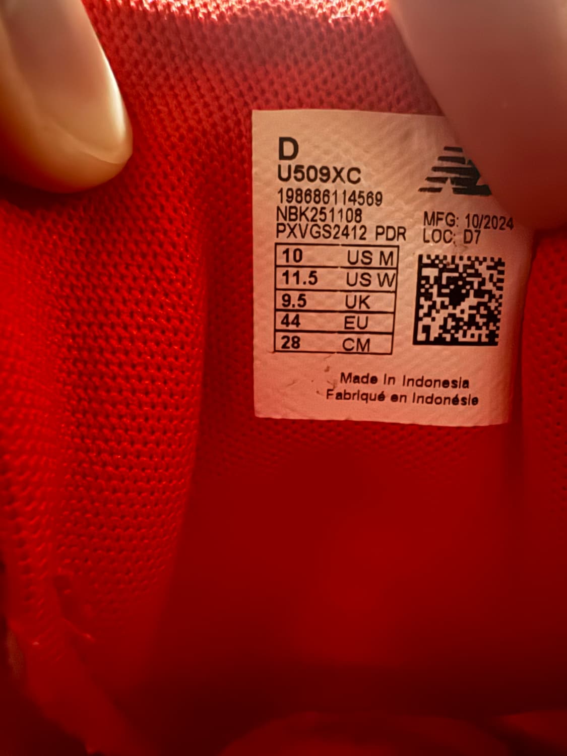 (280)뉴발란스 엑슬림 509 딥 레드 상품이미지6