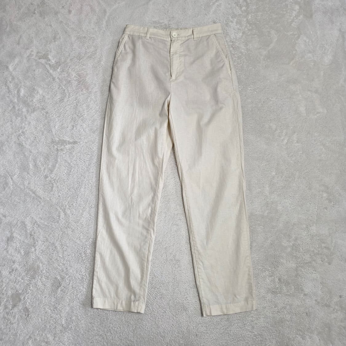 (S)여성 유니클로 코튼 린넨 슬랙스 팬츠  상품이미지1