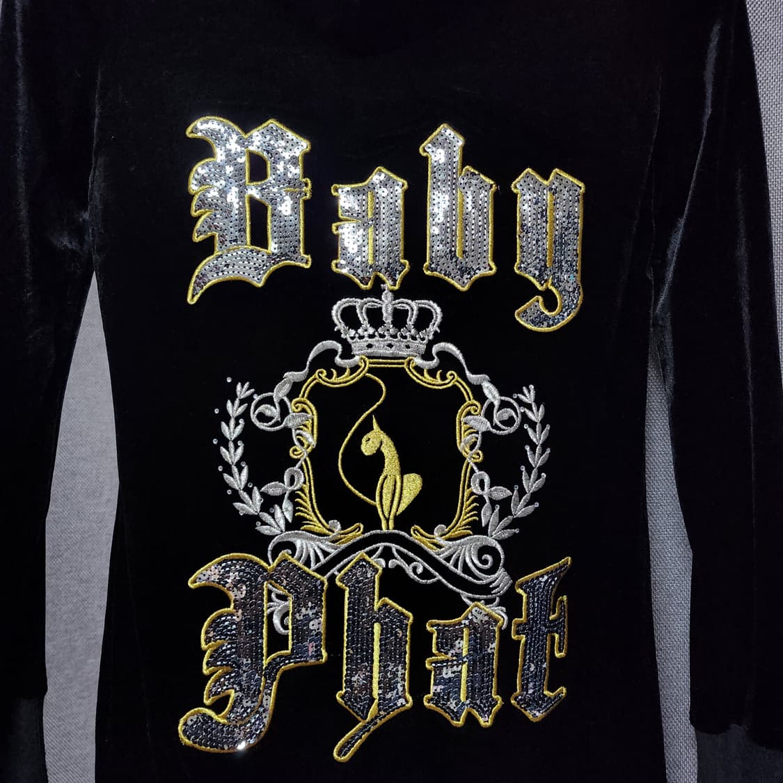 Y2k 키치 벨벳 롱 후드집업 상품이미지3