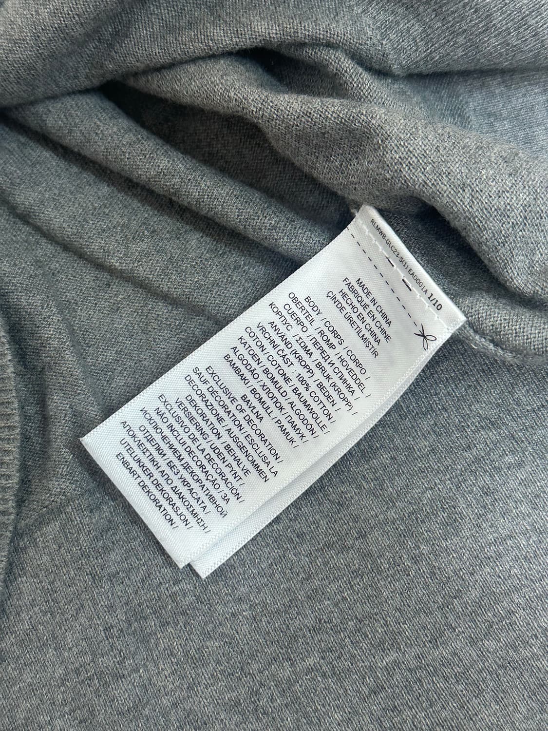 폴로 우먼 피마코튼 가디건 그레이 S 상품이미지3