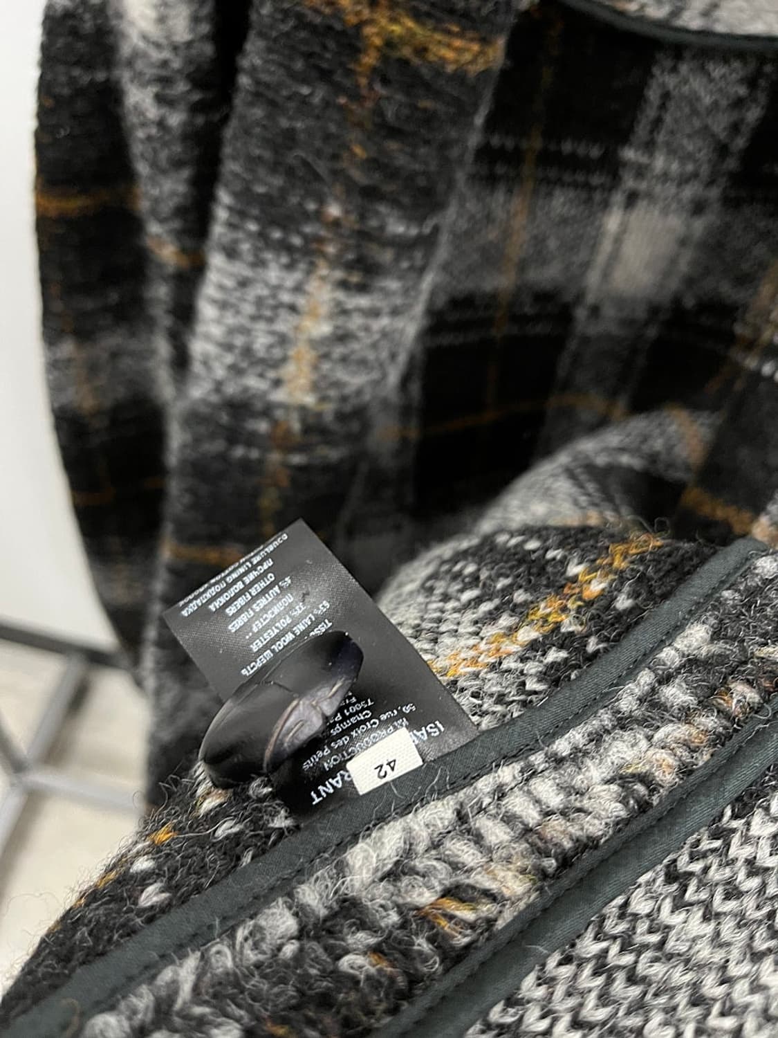 여) 이자벨마랑 가브리엘 체크코트  상품이미지6