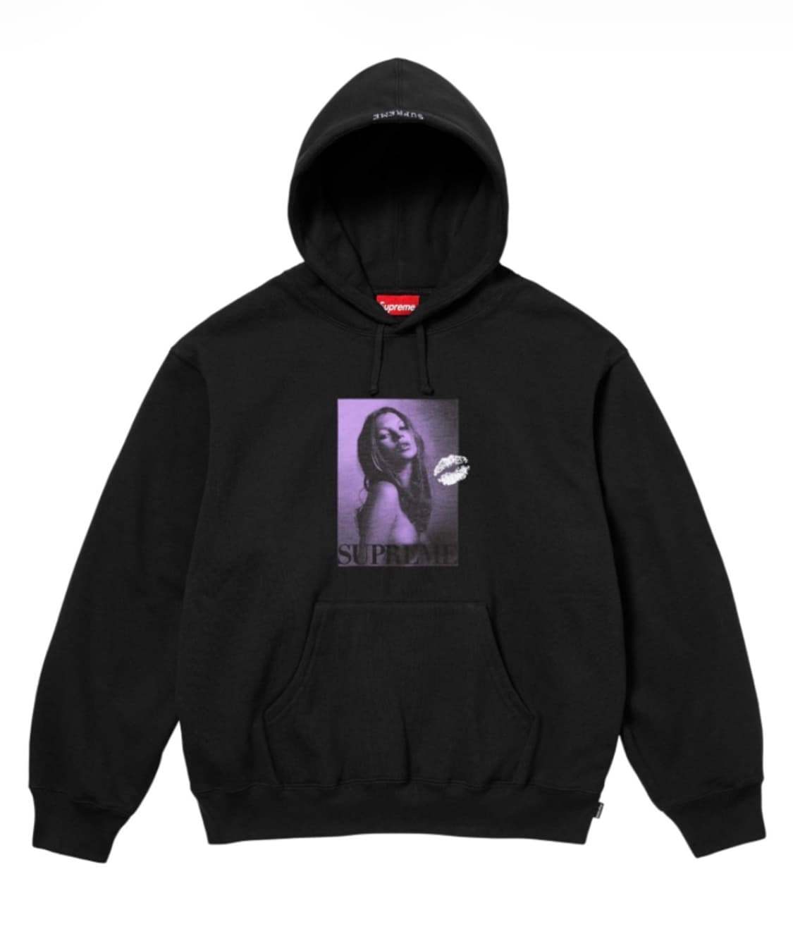 [XL] 슈프림 x 케이트 모스 후드 스웨트셔츠 블랙 - 24FW 상품이미지1