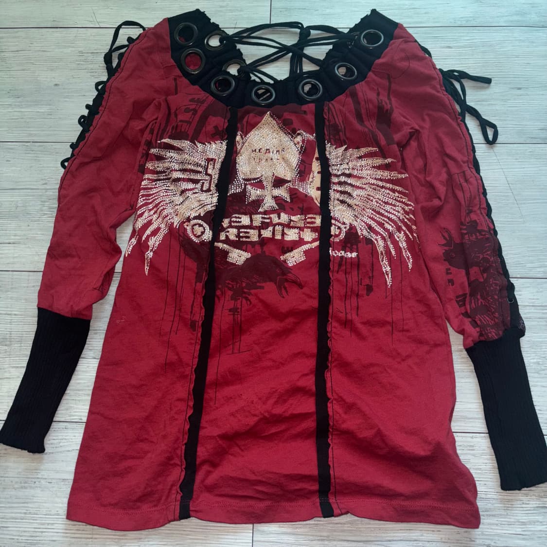 샐비지 salvage 레드 펑크 punk 탑 상품이미지1