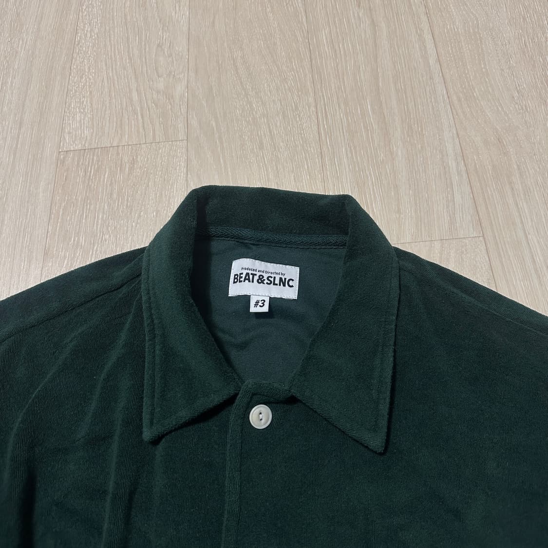 3(105) 비트앤사일런스 반팔 테리 셔츠 그린 상품이미지3