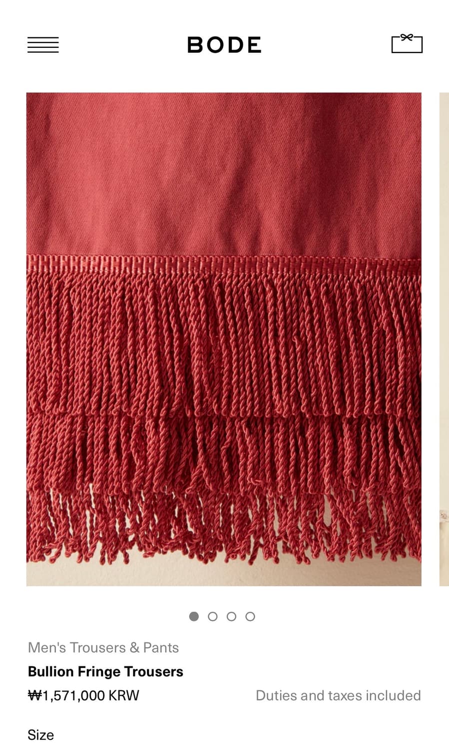 bullion fringe trousers 상품이미지3