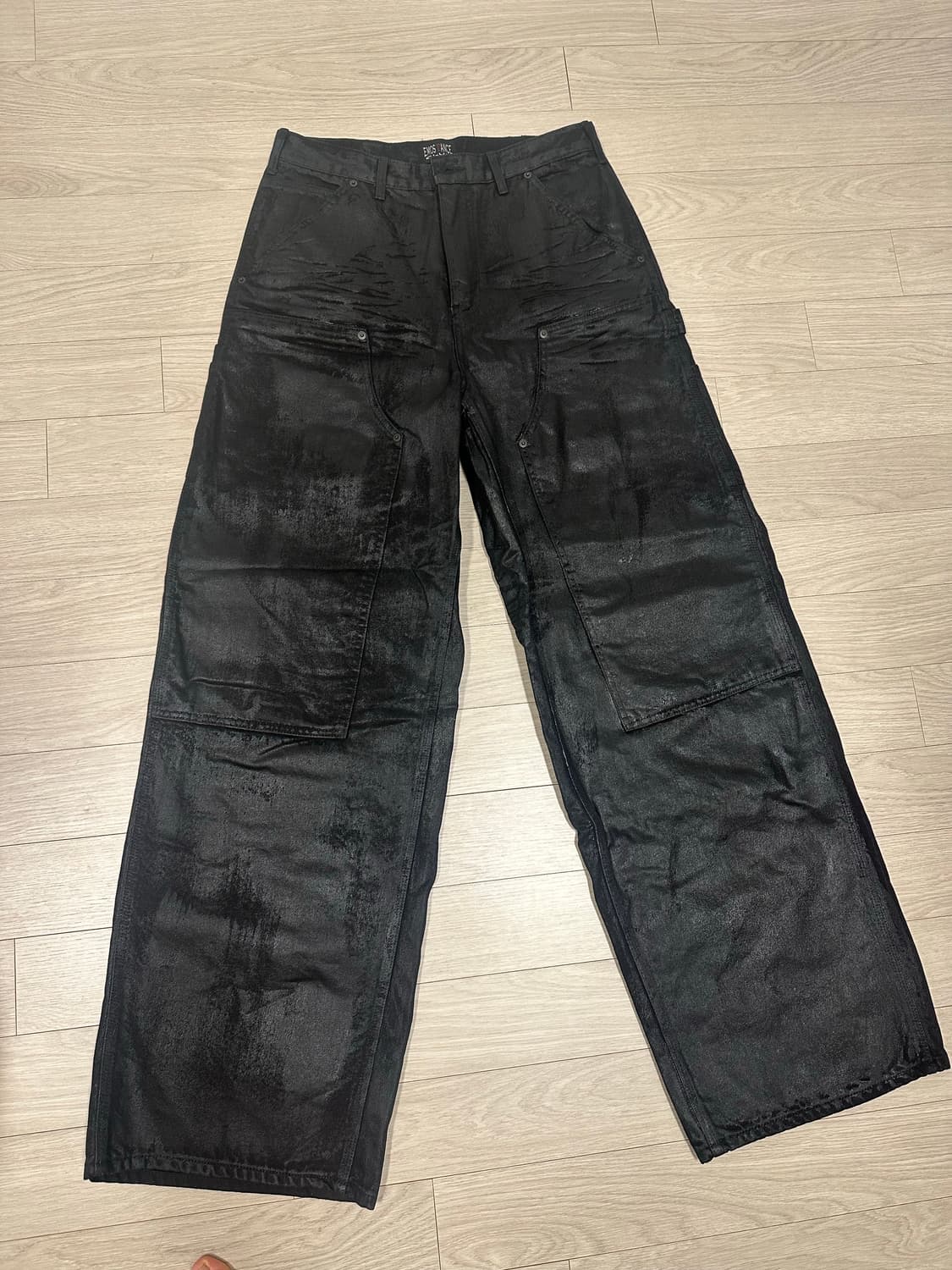 에모스탠스클럽 와이드 코팅 카펜터 배기데님 상품이미지5