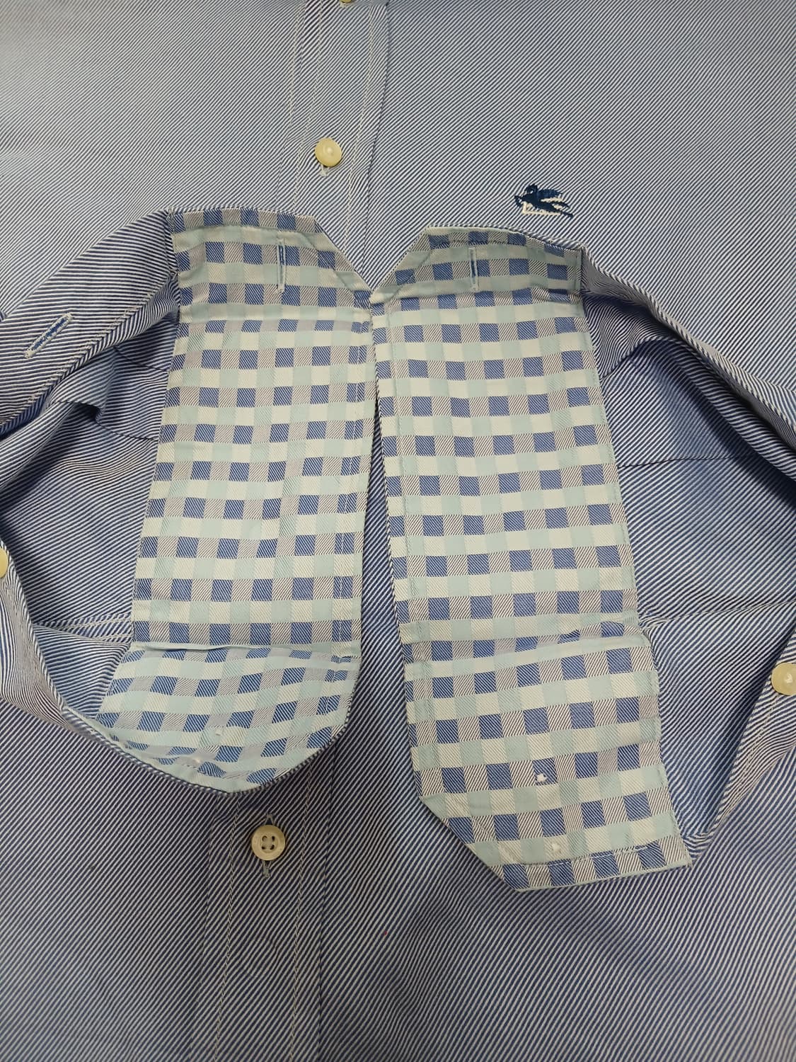 에트로 블루 사선 스트라이프 셔츠 상품이미지4