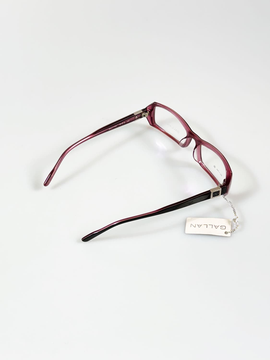 GALLAN 블랙 투톤 스퀘어 뿔테 프레임 빈티지 안경 상품이미지4