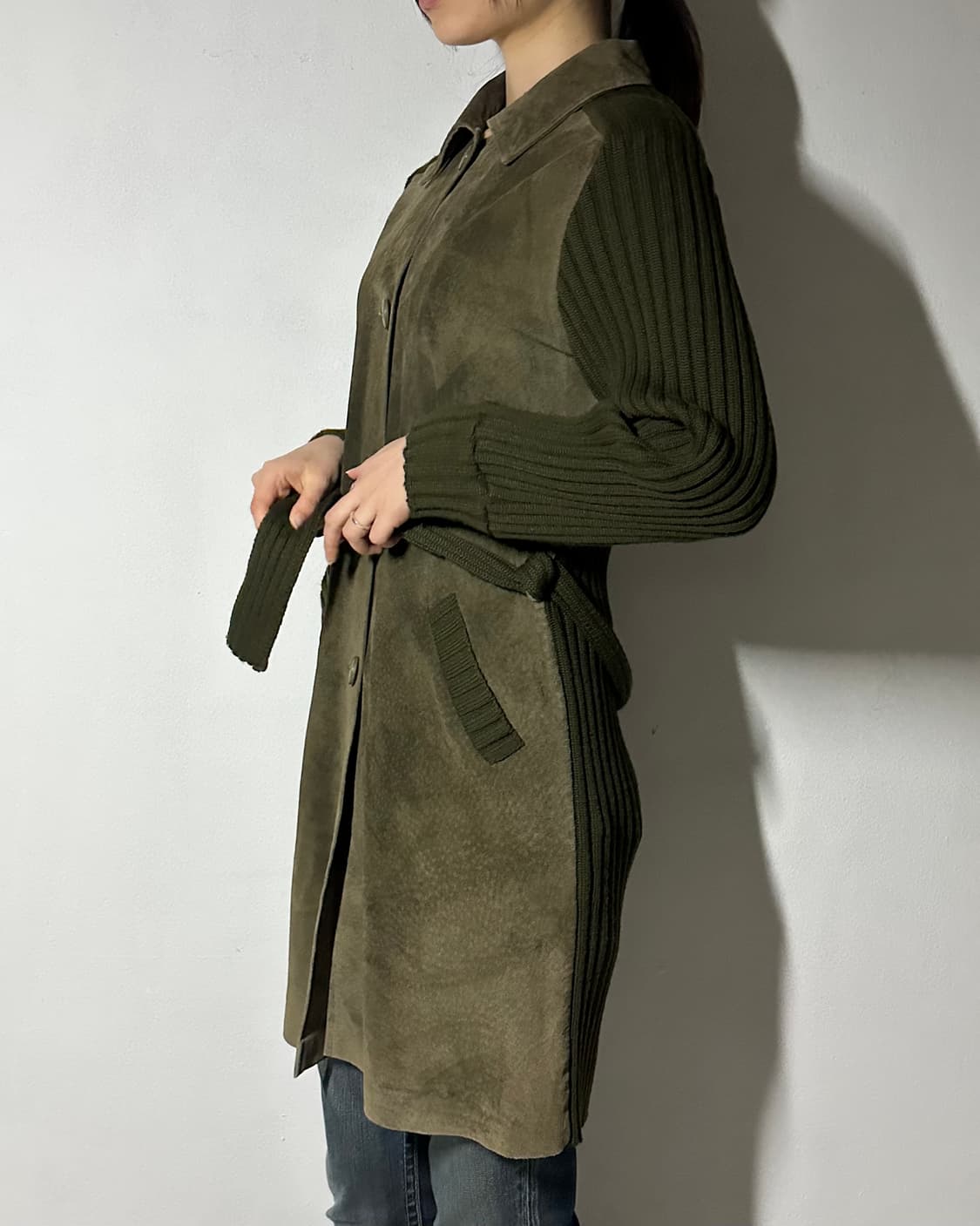 MAX&Co. Suede × Knit Coat 상품이미지2