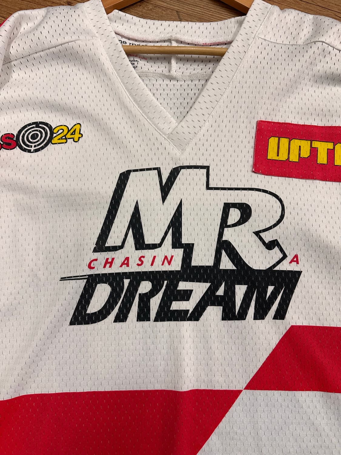 (S)마틴로즈 오버사이즈 풋볼 져지 화이트 상품이미지2