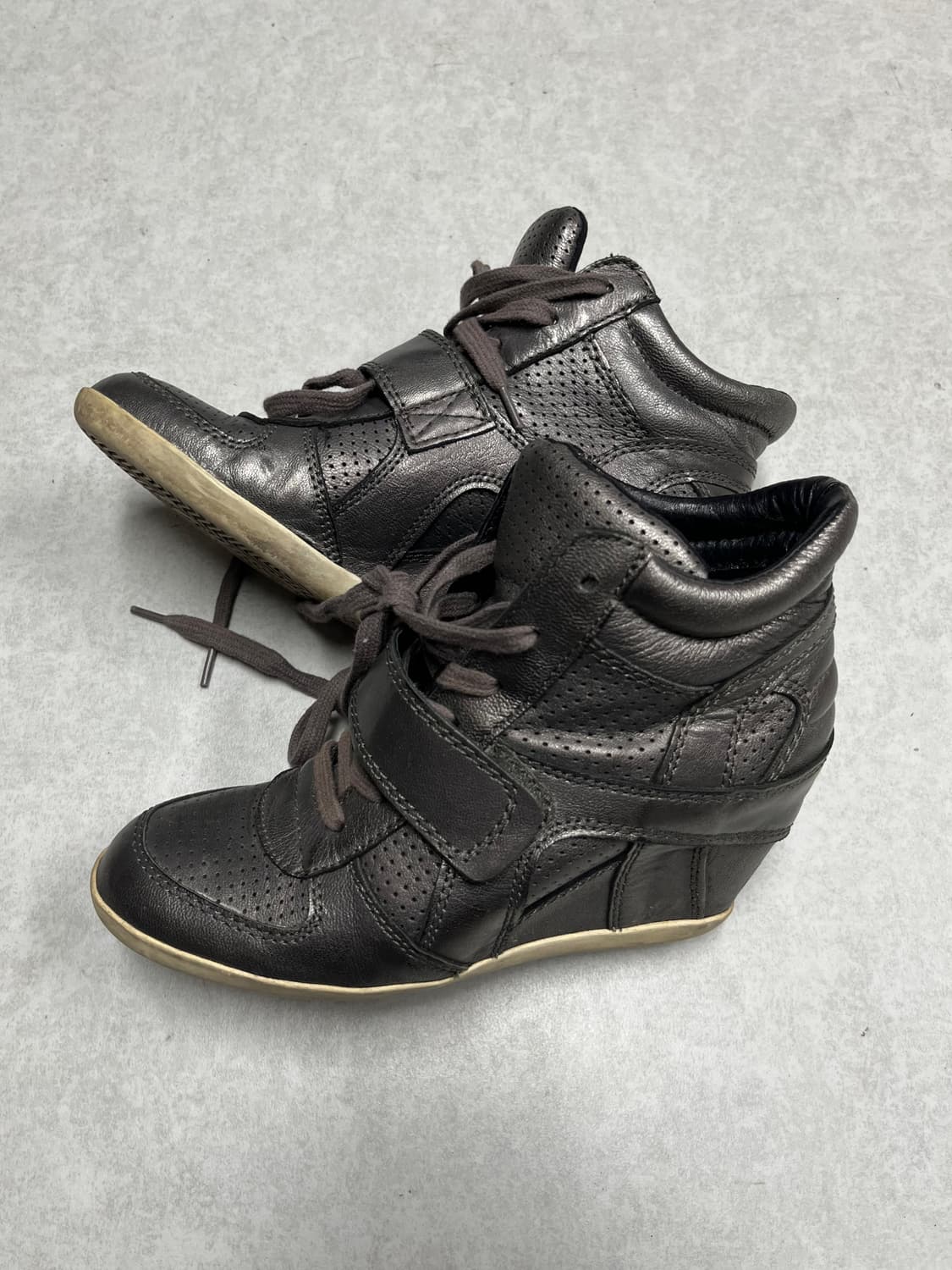 ASH 희귀 보위 웨지힐 하이탑 스니커즈 실버  상품이미지5