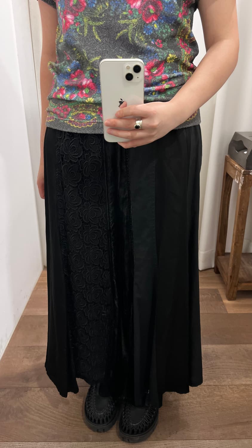 Patchwork Flare Skirt 상품이미지10