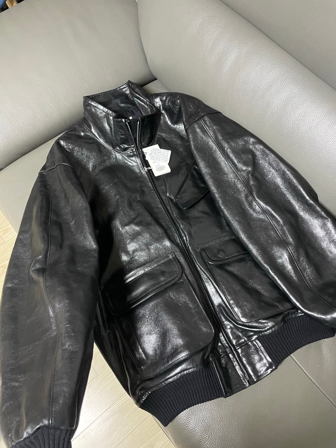 (4) 오라리 25aw 램 레더 블루종 가죽자켓 상품이미지2