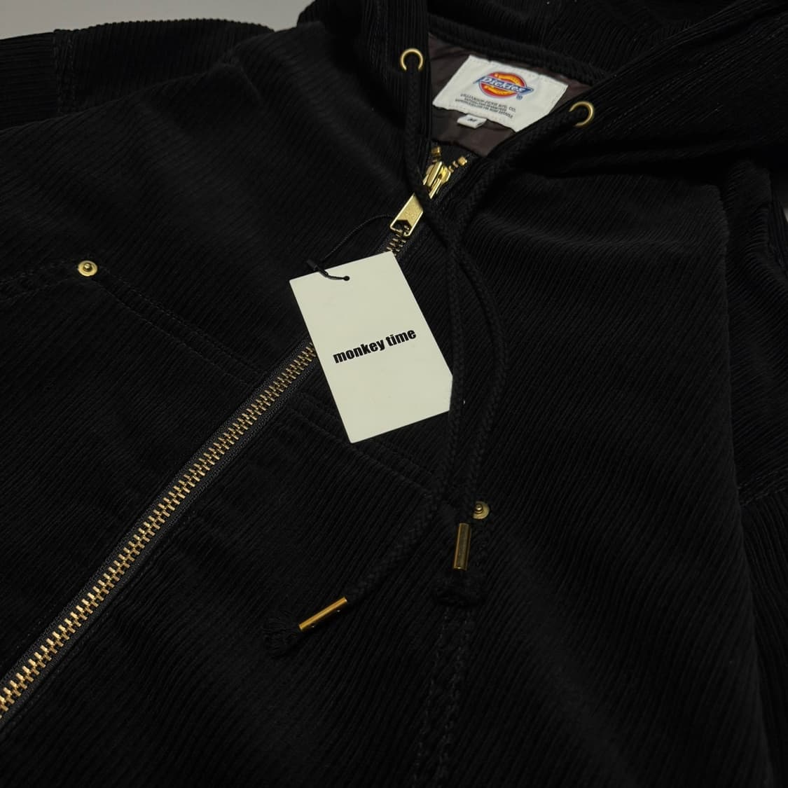 디키즈 x monkey time 19fw 블랙 코듀로이 후드 쇼트 자켓 상품이미지9