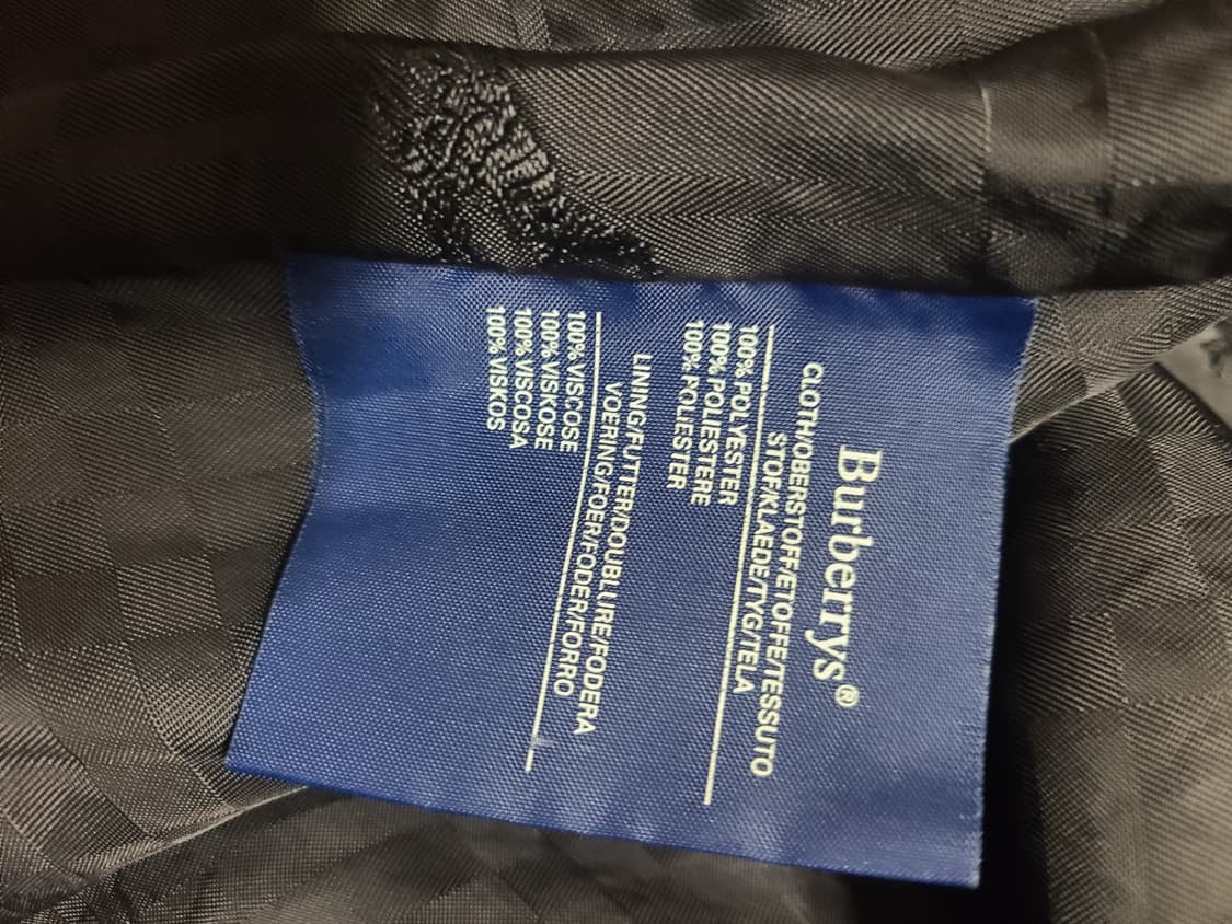 (정품)빈티지 버버리 네이비 반코트 상품이미지6