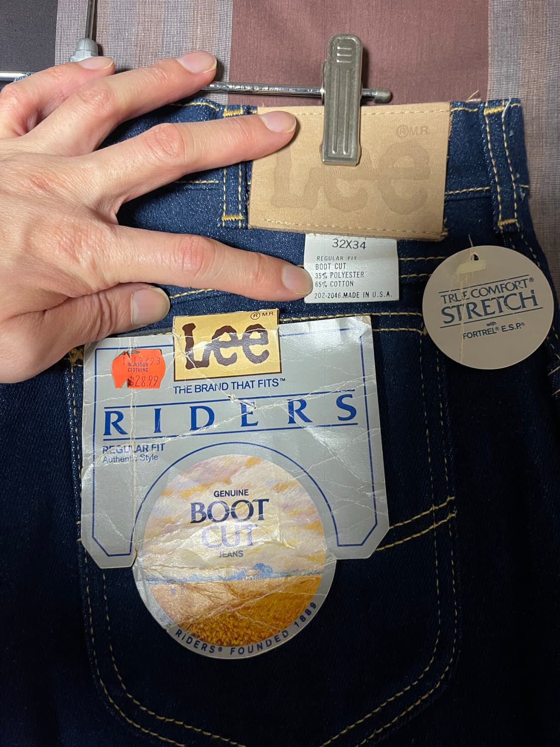 Lee Riders 90s 부츠컷데님 32x34 언태그 새제품 상품이미지3