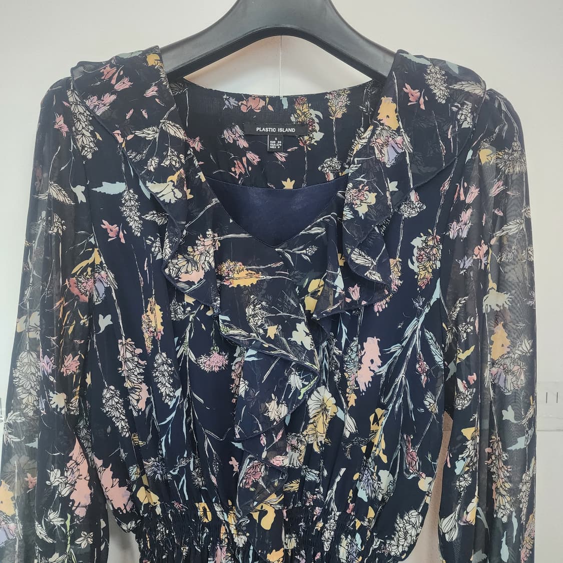 플라스틱 아일랜드 플라워 롱 원피스 상품이미지2