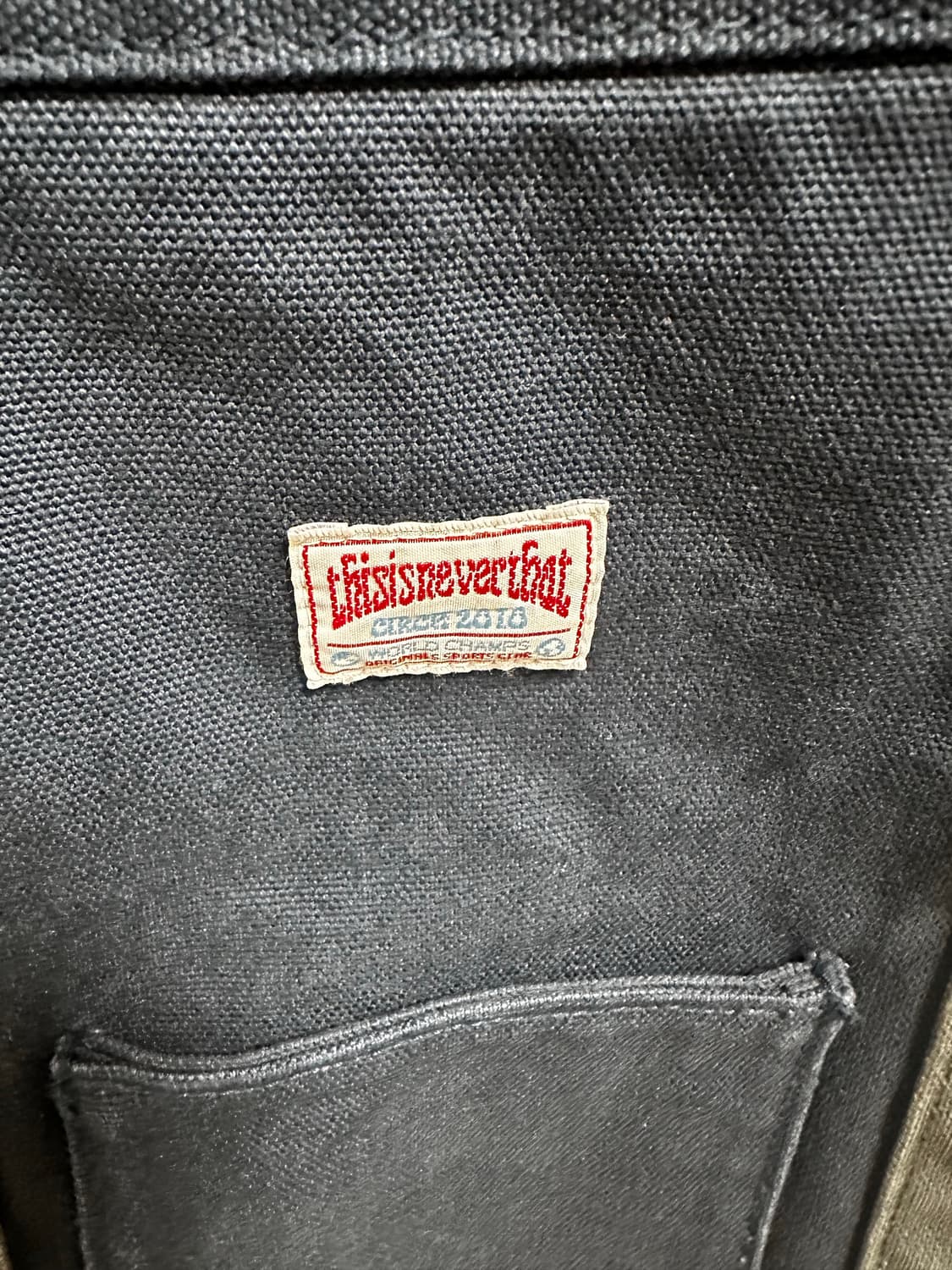 디스이즈네버댓 25FW 캔버스 토트백 네이비 상품이미지3