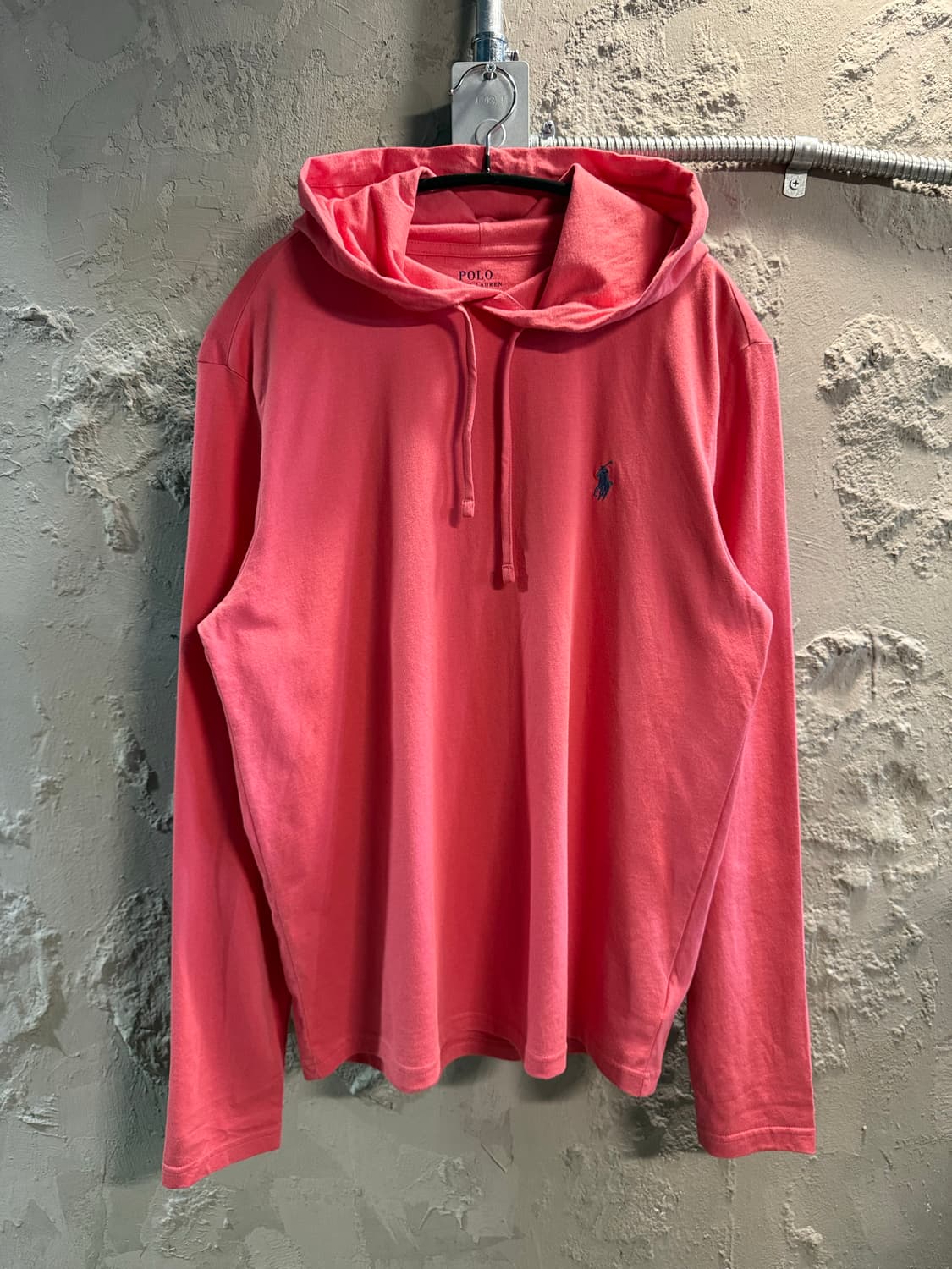 S 폴로랄프로렌 POLO 포니 자수 후드 티셔츠 코랄 핑크 상품이미지1