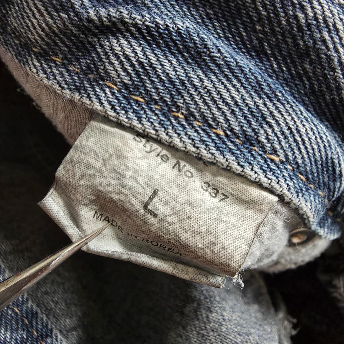 (L)ROFL 빈티지 워싱 와이드 데님 팬츠  상품이미지5