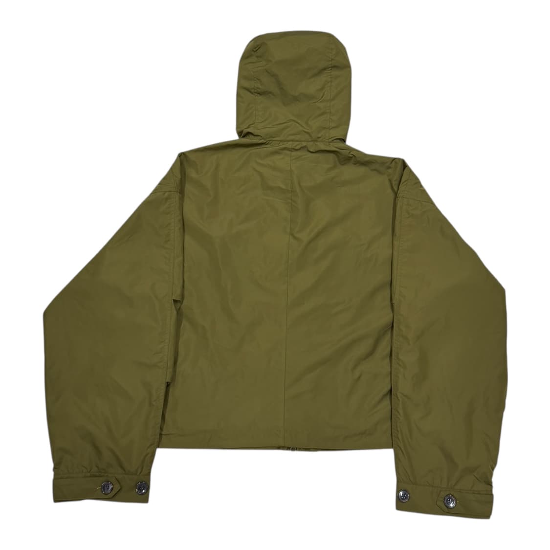 플라스틱프로덕트 크롭 후디드 바람막이 자켓 카키 상품이미지2