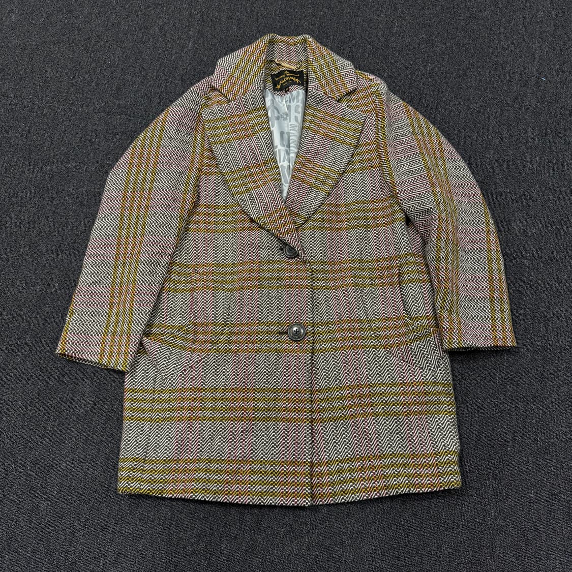 비비안웨스트우드 체크 울 코트 상품이미지1